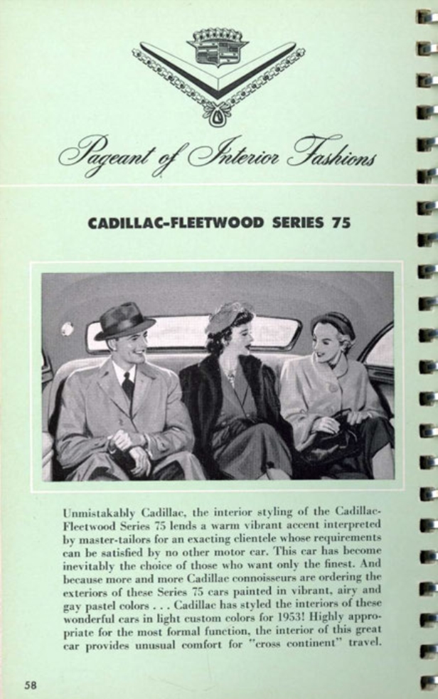 1953 Cadillac Salesmans Data Book Page 52
